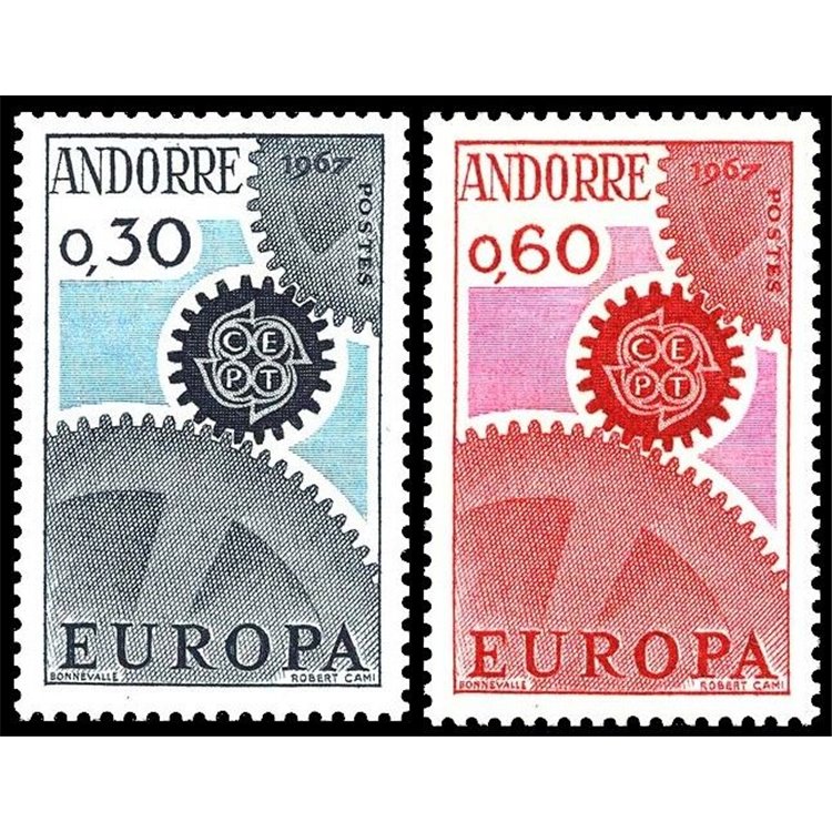 ANDORRA FRANCESE 1967 Europa 2v MNH**