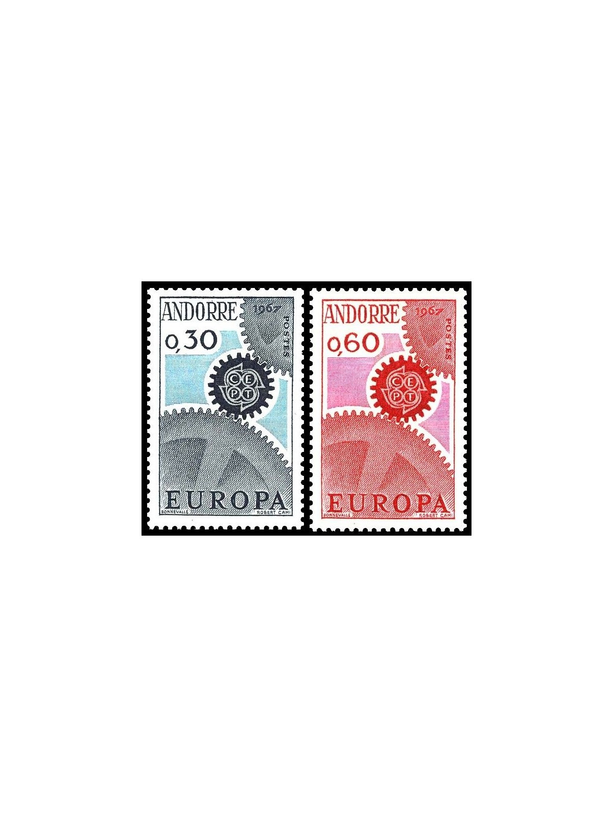 ANDORRA FRANCESE 1967 Europa 2v MNH**