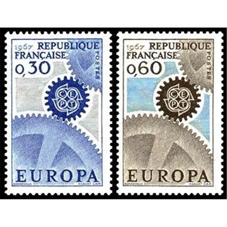 FRANCIA 1967 Europa 2v MNH**