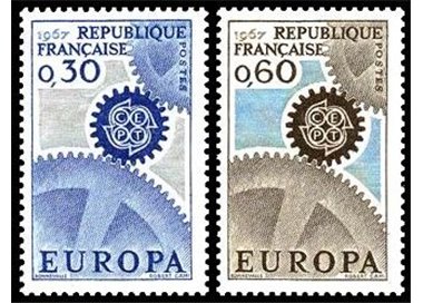 FRANCIA 1967 Europa 2v MNH**