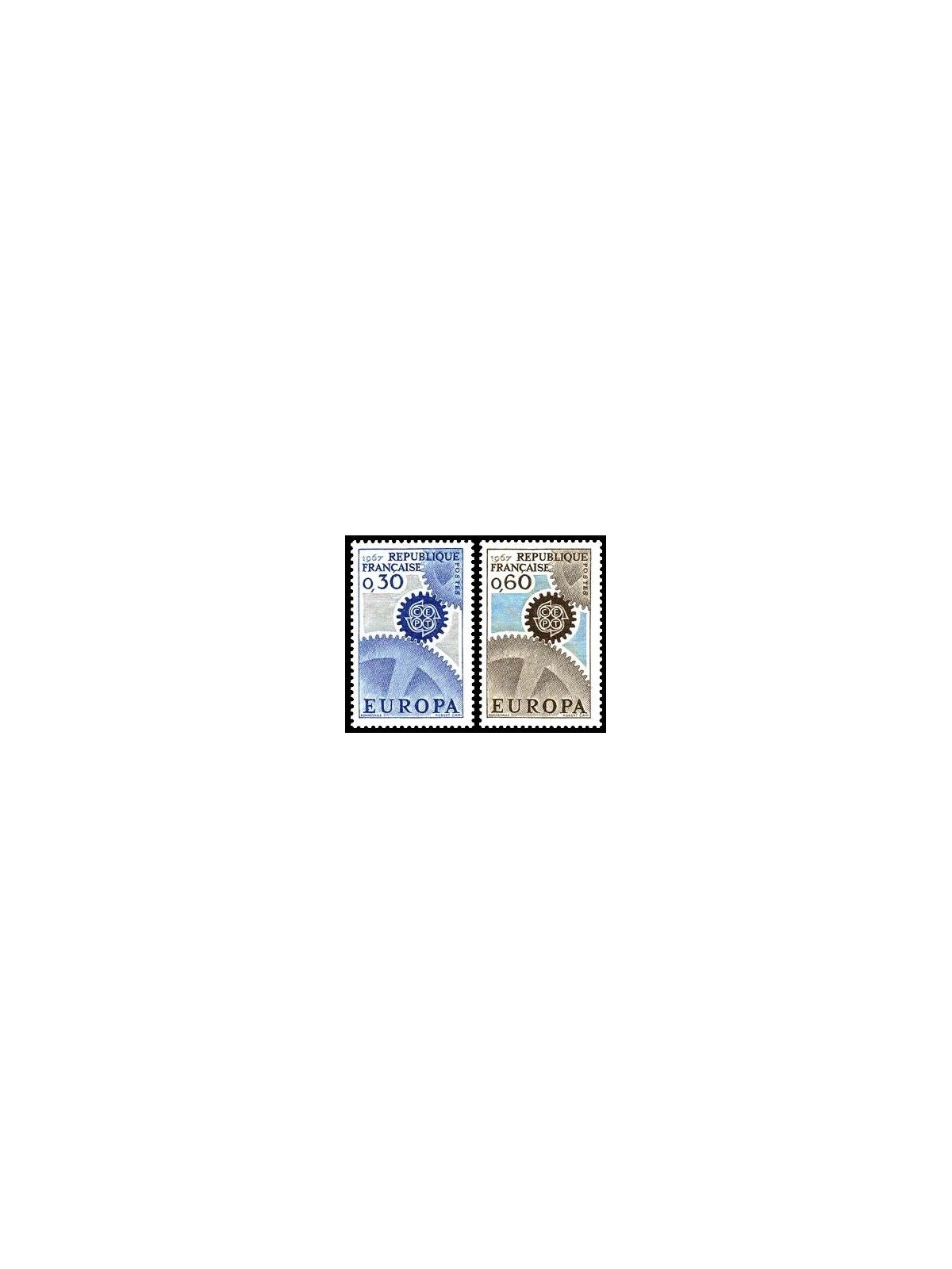 FRANCE 1967 Europe 2v MNH**