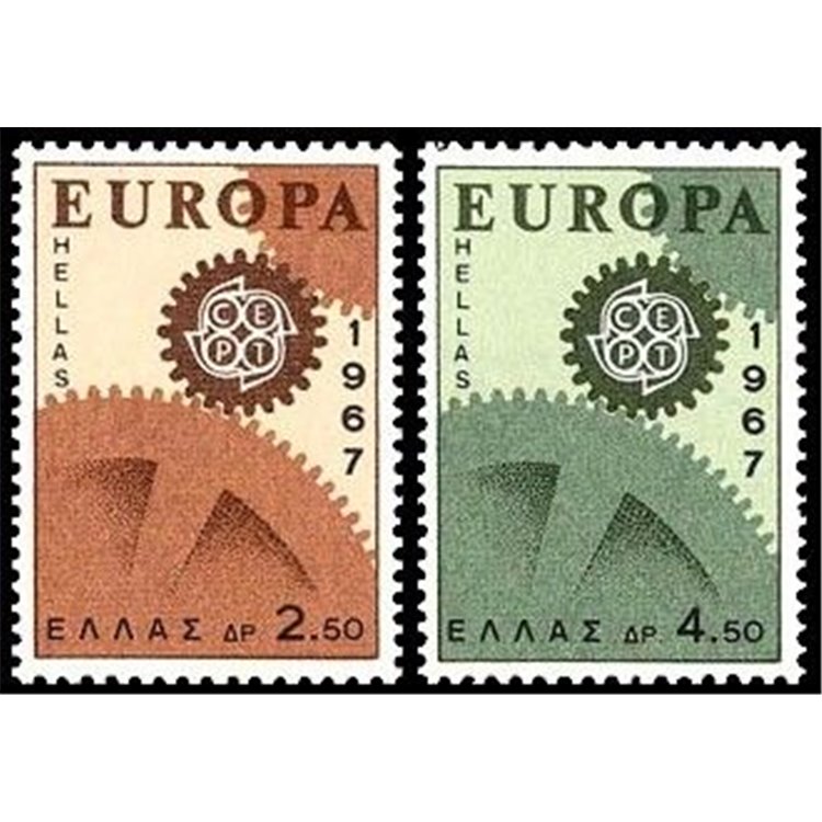 GREECE 1967 Europe 2v MNH**