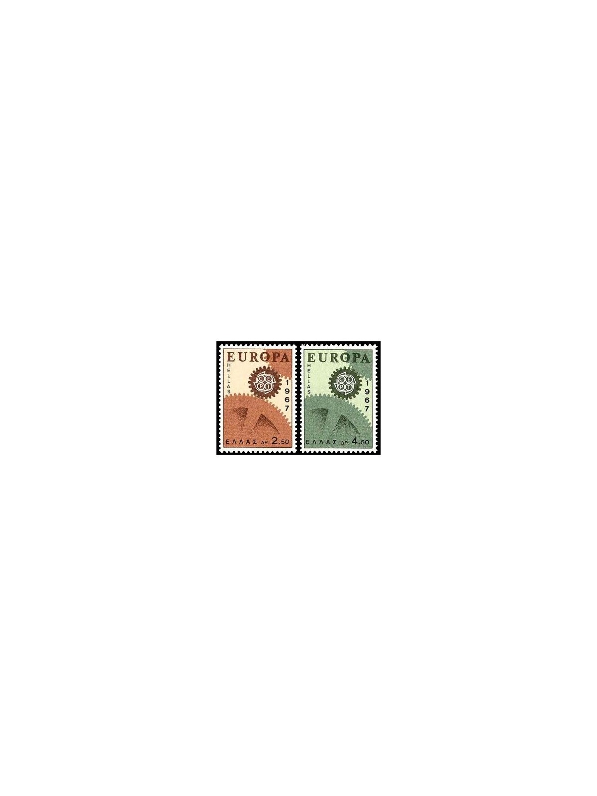GREECE 1967 Europe 2v MNH**
