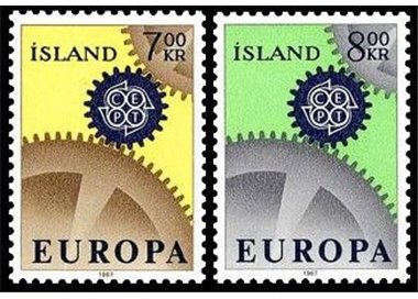 ISLANDA 1967 Europa 2v MNH**