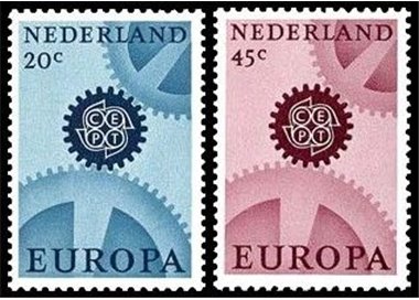 NETHERLANDS 1967 Europe 2v MNH**