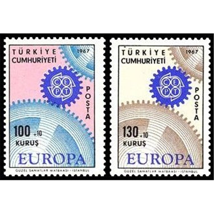Türkiye 1967 Europe 2v MNH**