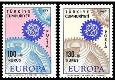 Türkiye 1967 Europe 2v MNH**