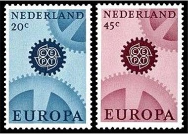 HOLLAND 1967 Europe (phosphorus) 2v MNH**