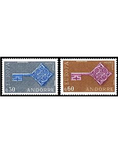 ANDORRA FRANCESE 1968 Europa 2v MNH**