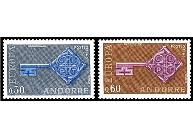 FRENCH ANDORRA 1968 Europe 2v MNH**