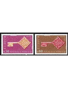 FRANCE 1968 Europe 2v MNH**