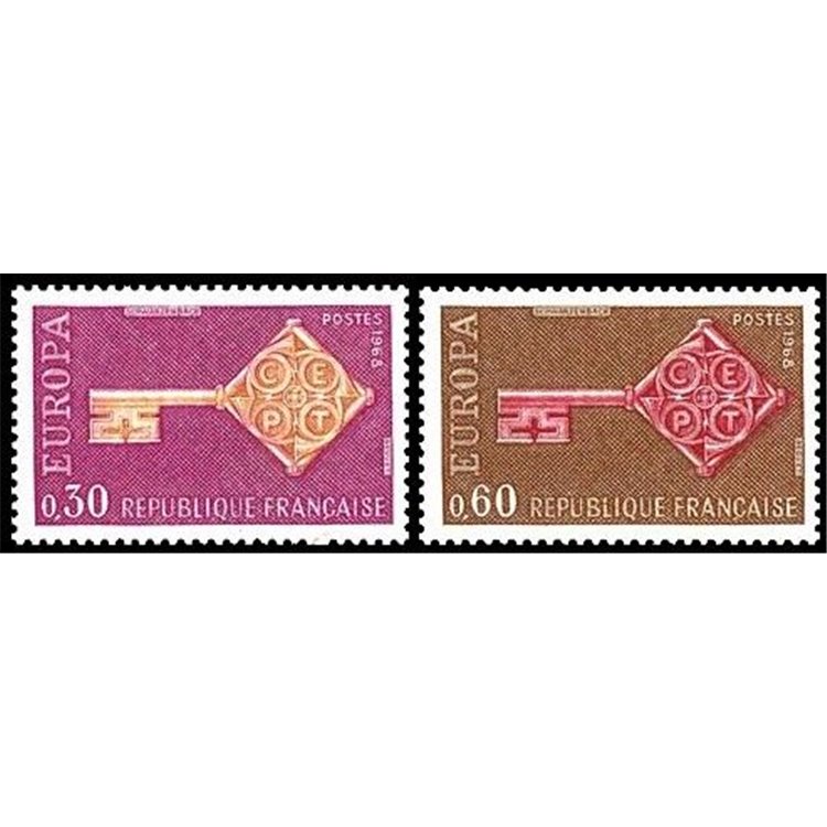 FRANCE 1968 Europe 2v MNH**