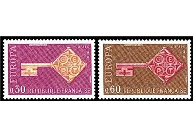 FRANCE 1968 Europe 2v MNH**