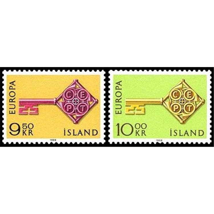 ICELAND 1968 Europe 2v MNH**