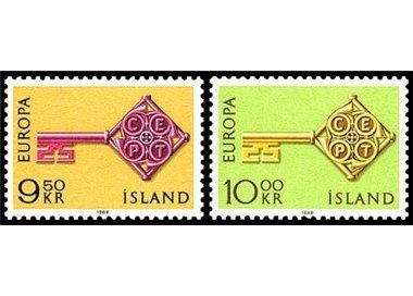 ISLANDA 1968 Europa 2v MNH**