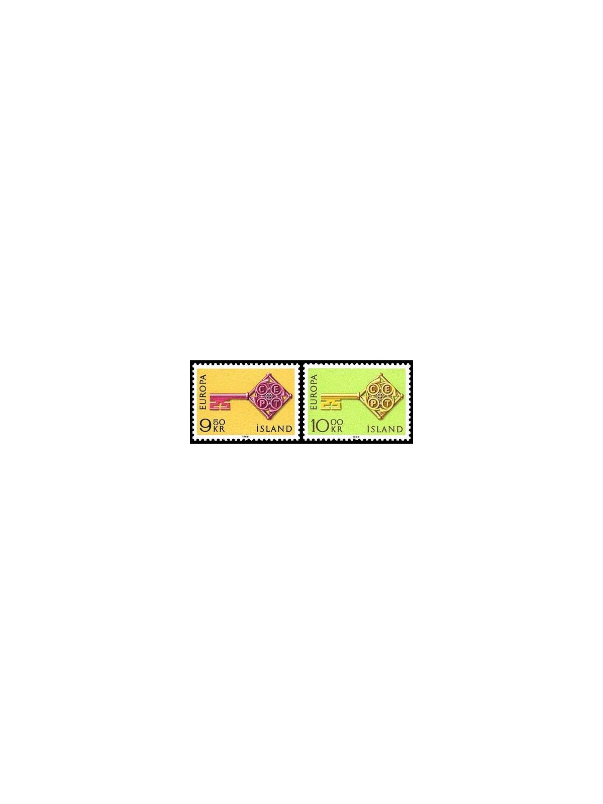ICELAND 1968 Europe 2v MNH**