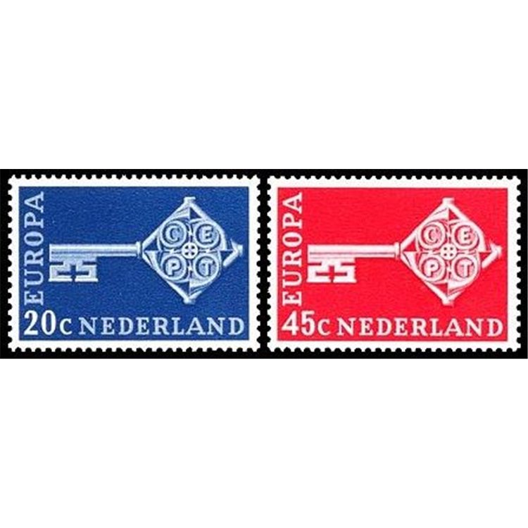 NETHERLANDS 1968 Europe 2v MNH**