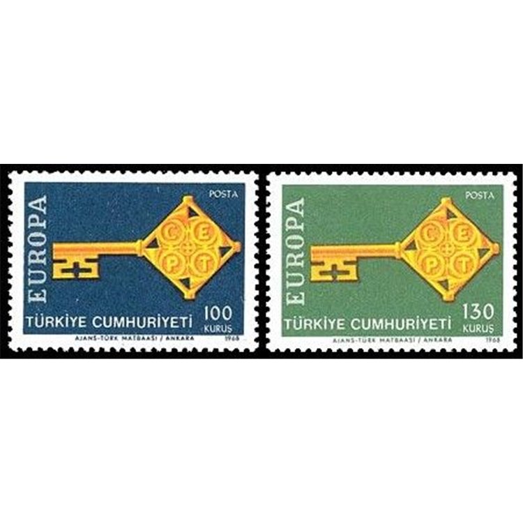 TURCHIA 1968 Europa 2v MNH**