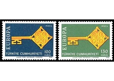 Türkiye 1968 Europe 2v MNH**
