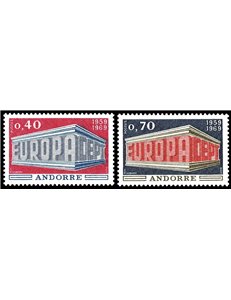ANDORRA FRANCESE 1969 Europa 2v MNH**