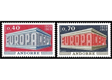 ANDORRA FRANCESE 1969 Europa 2v MNH**