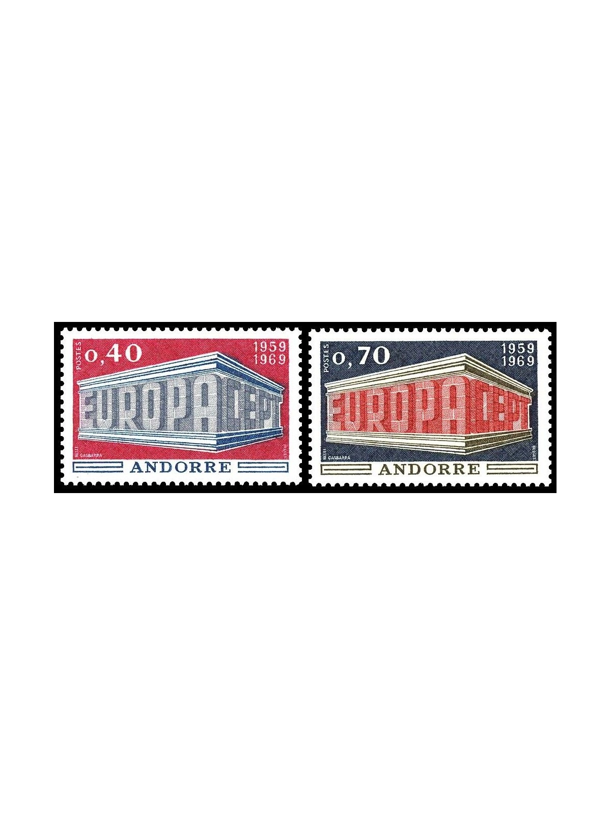 ANDORRA FRANCESE 1969 Europa 2v MNH**