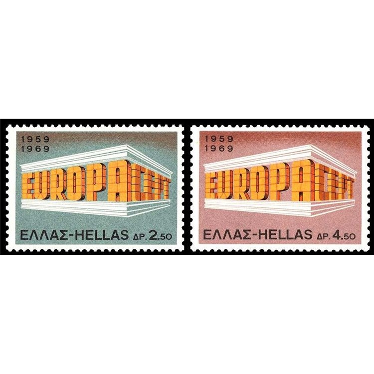 GREECE 1969 Europe 2v MNH**