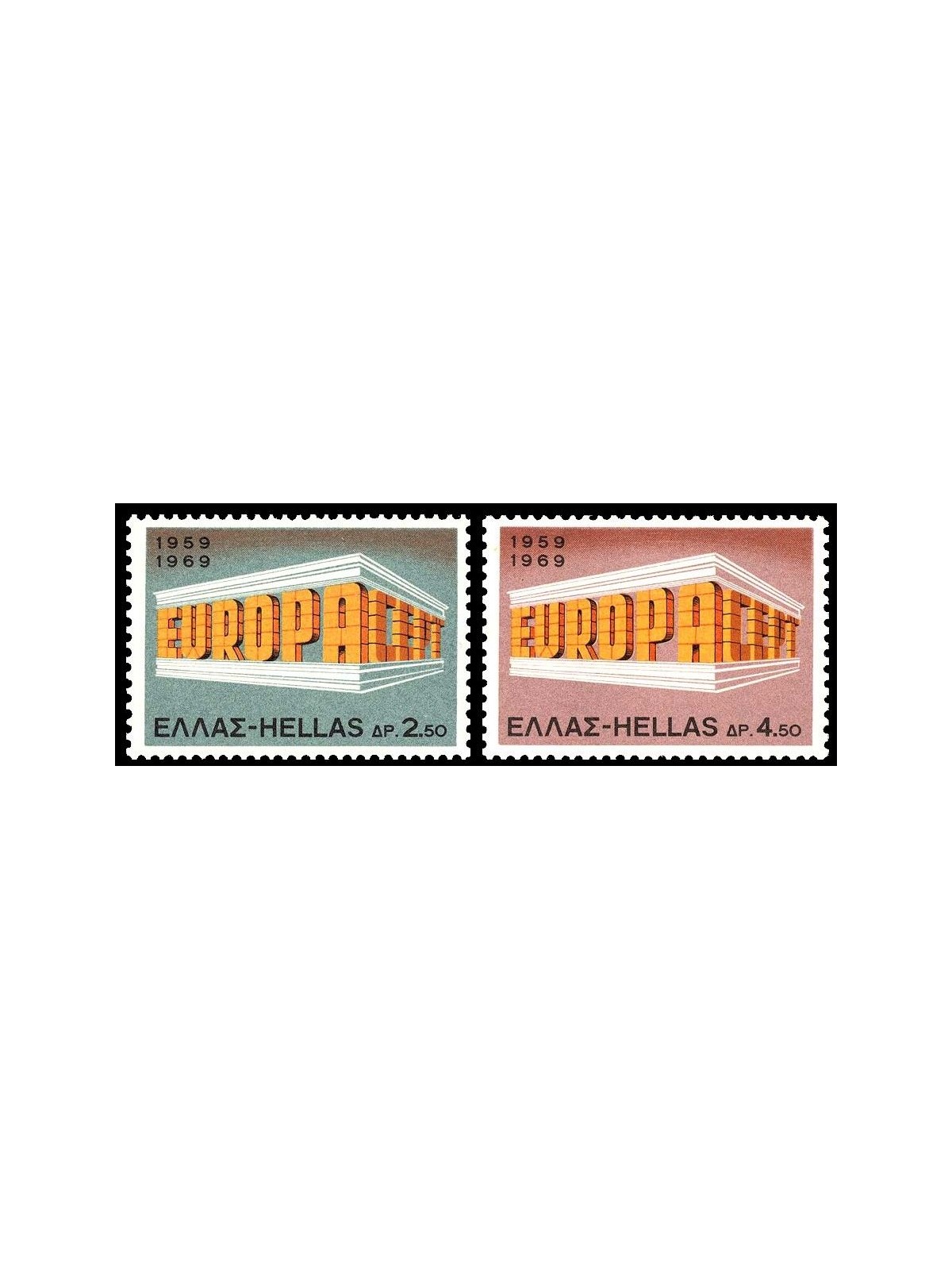 GREECE 1969 Europe 2v MNH**