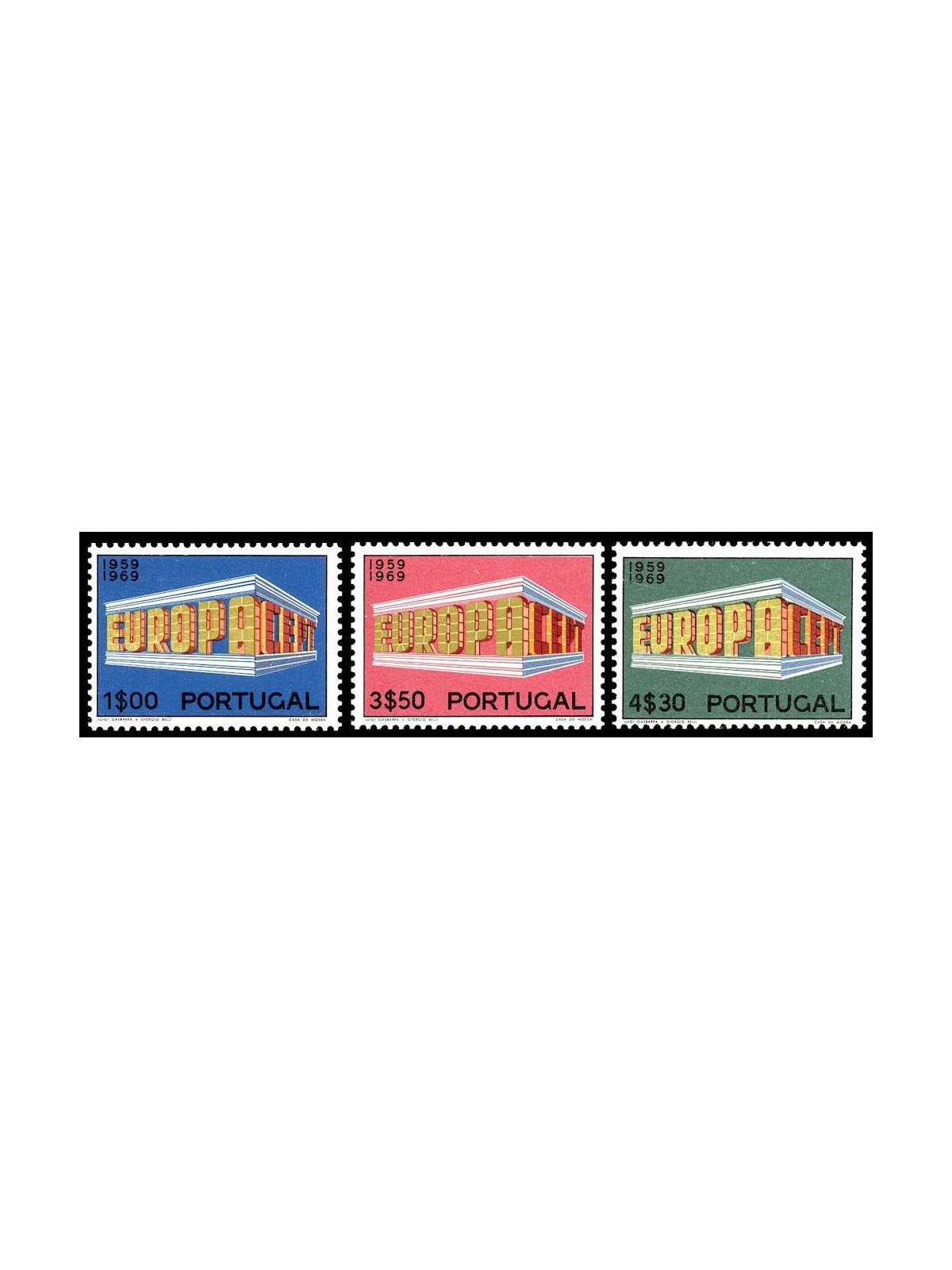 PORTUGAL 1969 Europe 3v MNH**