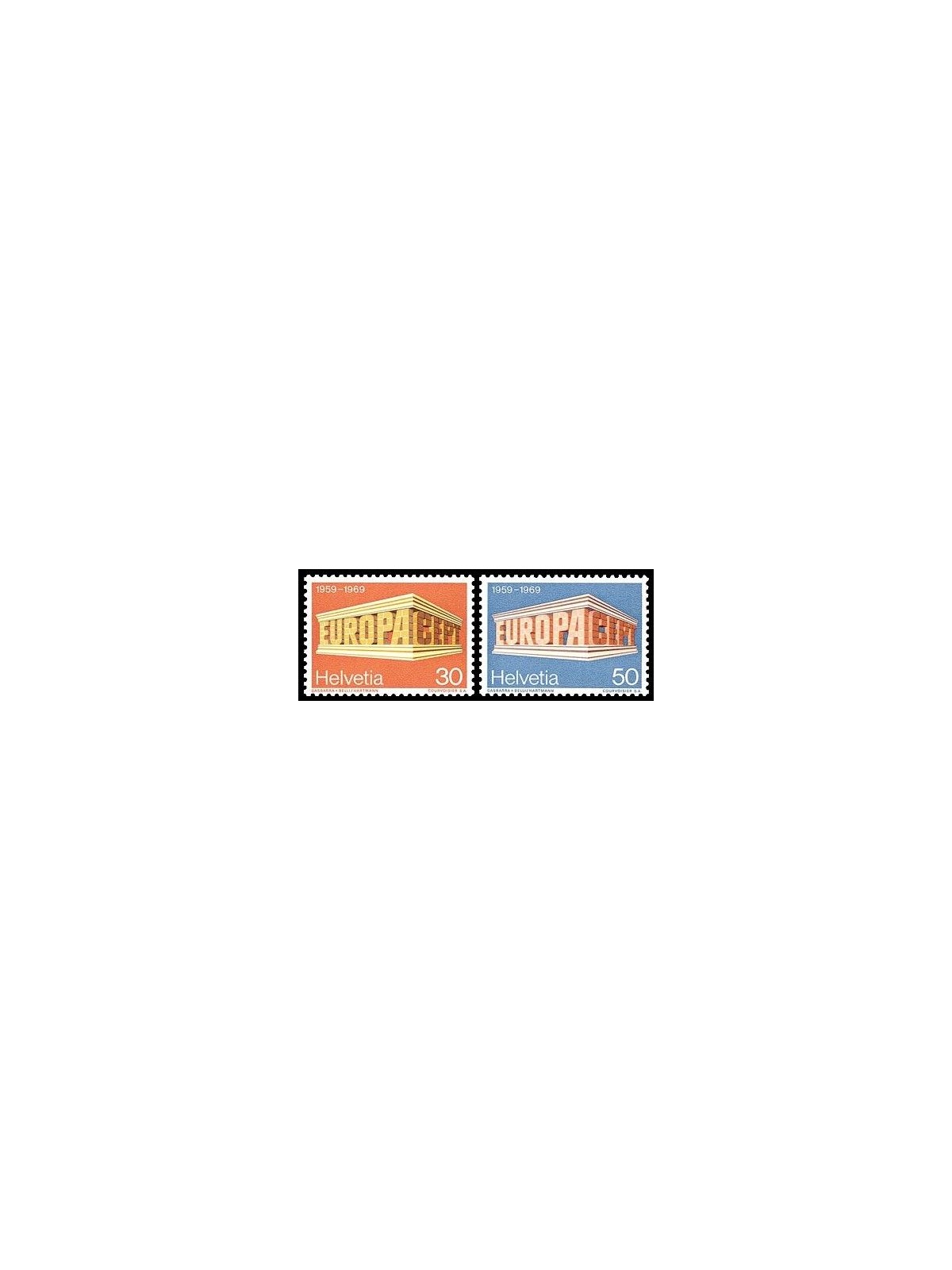 SWITZERLAND 1969 Europe 2v MNH**