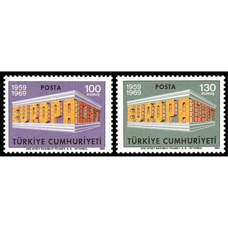 TURCHIA 1969 Europa 2v MNH**