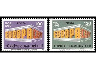 Türkiye 1969 Europe 2v MNH**