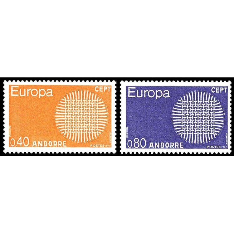 ANDORRA FRANCESE 1970 Europa 2v MNH**