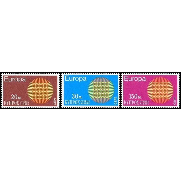 CYPRUS 1970 Europe 3v MNH**