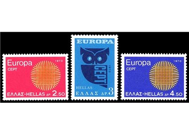 GRECIA 1970 Europa 3v MNH**