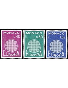 MONACO 1970 Europa 3v MNH**