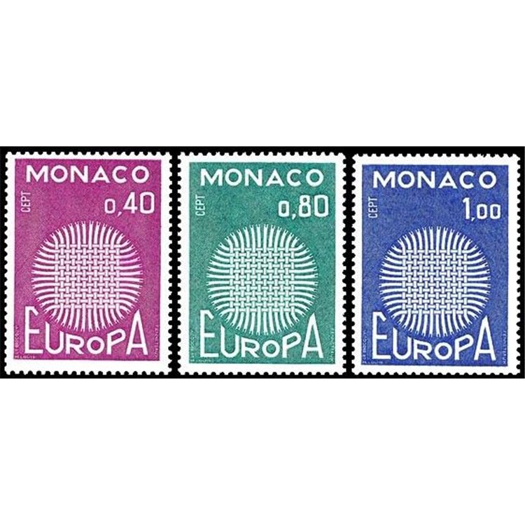 MONACO 1970 Europe 3v MNH**