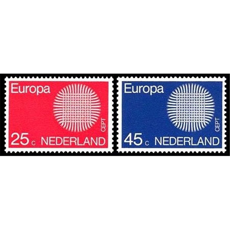 NETHERLANDS 1970 Europe 2v MNH**