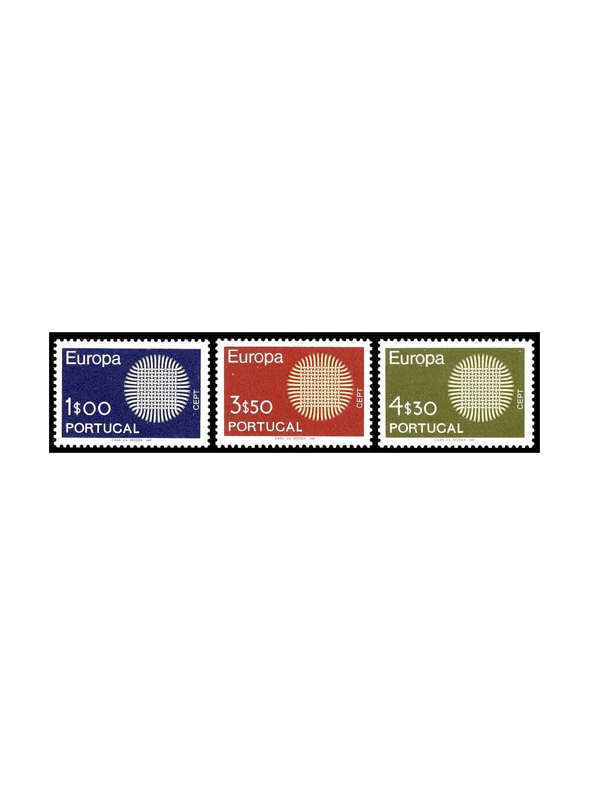 PORTUGAL 1970 Europe 3v MNH**