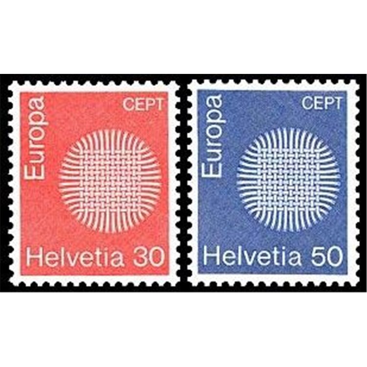 SWITZERLAND 1970 Europe 2v MNH**