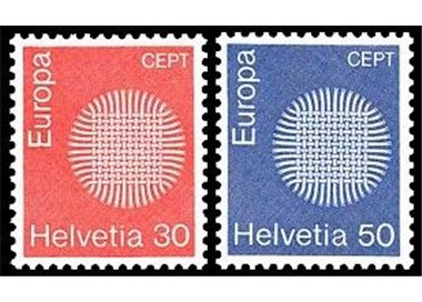 SWITZERLAND 1970 Europe 2v MNH**