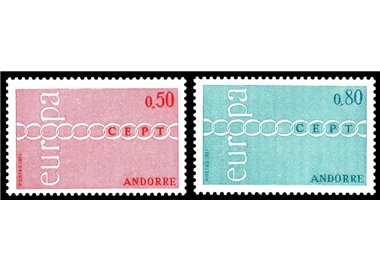 FRENCH ANDORRA 1971 Europe 2v MNH**