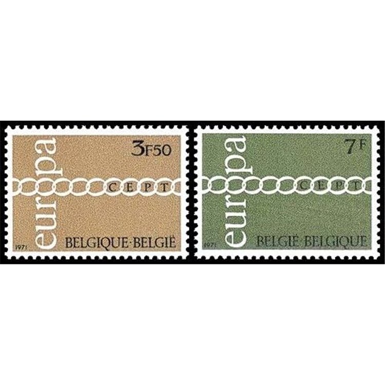 BELGIUM 1971 Europe 2v MNH**