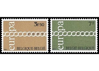 BELGIO 1971 Europa 2v MNH**