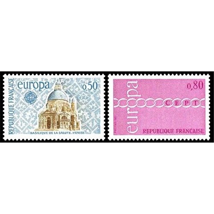 FRANCE 1971 Europe 2v MNH**