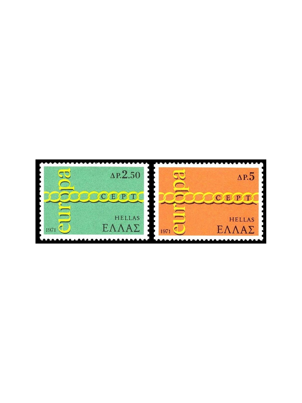 GRECIA 1971 Europa 2v MNH**