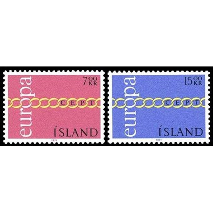 ICELAND 1971 Europe 2v MNH**