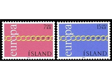 ICELAND 1971 Europe 2v MNH**