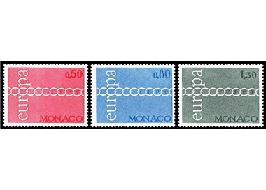 MONACO 1971 Europa 3v MNH**
