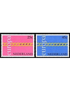 OLANDA 1971 Europa 2v MNH**